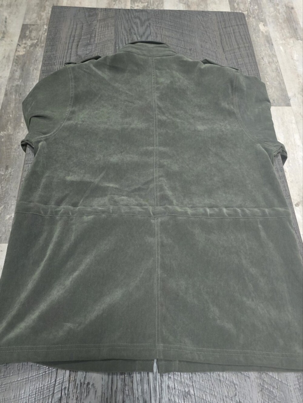 Denim&Co Olive Green Utility Jacket with Drawstring Waist (Size : Large ) - Picture 6 of 6
